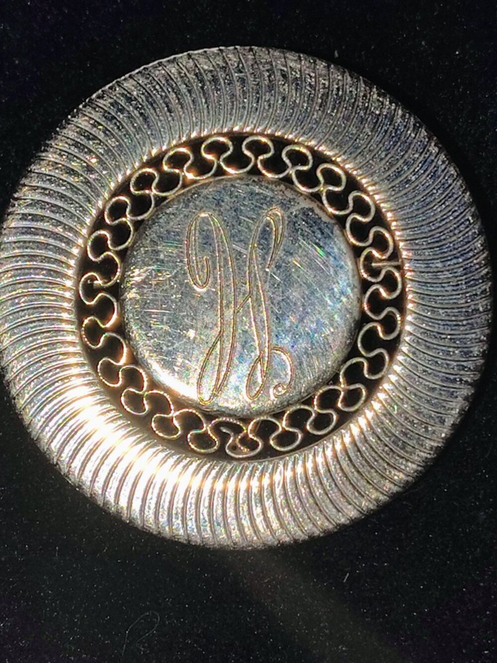 Vintage Winard 12K Gold‑Filled Monogram Brooch – 1940s–50s “H” Initial